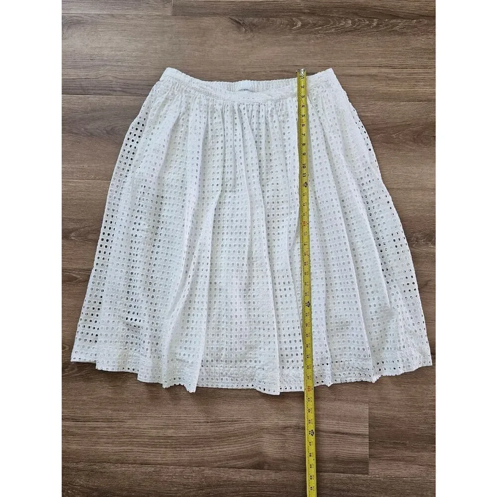 Kate Spade White Eyelet Midi Skirt Size XXL